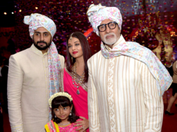 WOW! Amitabh Bachchan, Jaya Bachchan, Abhishek Bachchan, Aishwarya Rai Bachchan and Shweta Nanda attend a wedding and they all look regal!