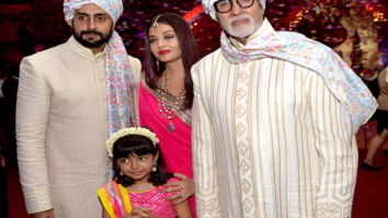 WOW! Amitabh Bachchan, Jaya Bachchan, Abhishek Bachchan, Aishwarya Rai Bachchan and Shweta Nanda attend a wedding and they all look regal!
