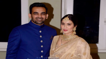 Zaheer Khan and Sagarika Ghatge arrive at their wedding reception