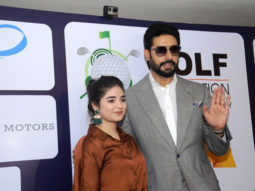 Abhishek Bachchan and Zaira Wasim attend the The Golf Foundation Pro-Am Championship 2017