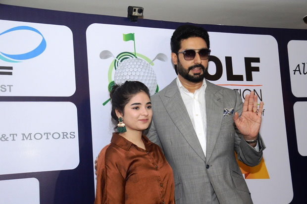 Abhishek Bachchan and Zaira Wasim attend the The Golf Foundation Pro-Am Championship 2017-1