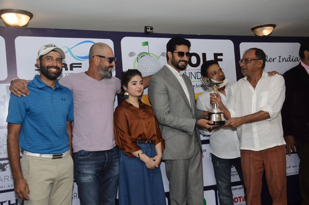 Abhishek Bachchan and Zaira Wasim attend the The Golf Foundation Pro-Am Championship 2017-2