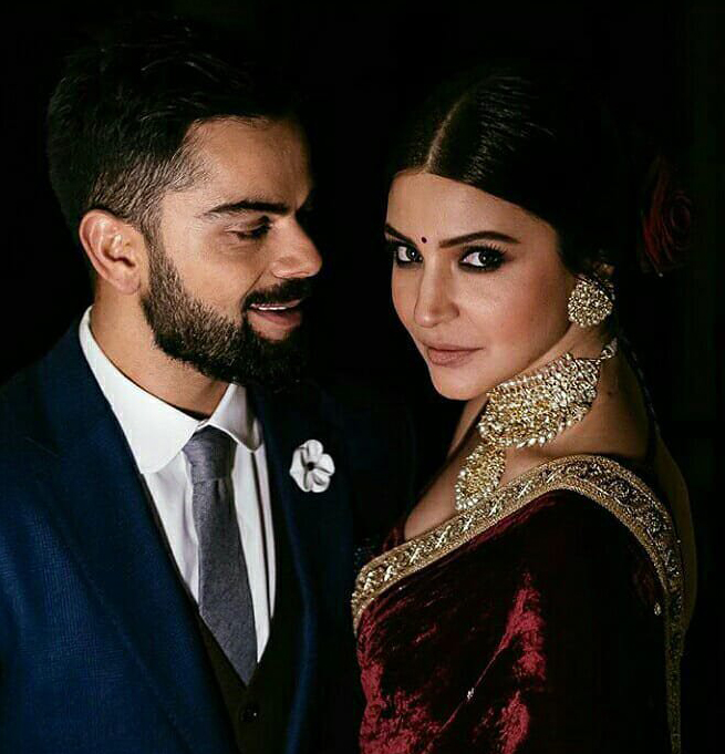 Anushka Sharma after their engagement ceremony