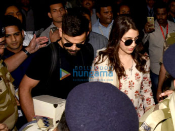 Anushka Sharma and Virat Kohli snapped at the airport
