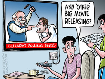 Bollywood Toons: No big Bollywood film release in Gujarat Election week! Bollywood Toons: No big Bollywood film release in Gujarat Election week!