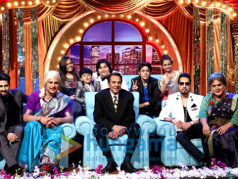 Dharmendra and Neil Nitin Mukesh snapped on the sets of The Drama Company