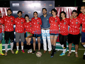 Dino Morea and Mandana Karimi spotted at a football event