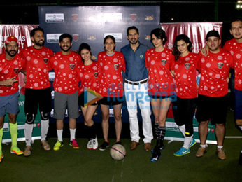 Dino Morea and Mandana Karimi spotted at a football event