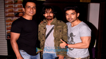 Gurmeet Choudhary, Sonu Sood and Sajid Khan at Harshvardhan Rane’s birthday