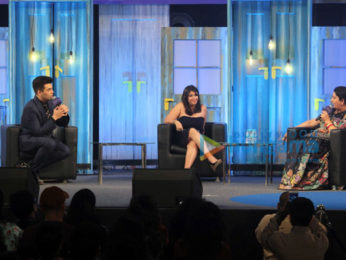 Karan Johar interacts with Ekta Kapoor and Smirit Irani for 'NDTV - We The People'