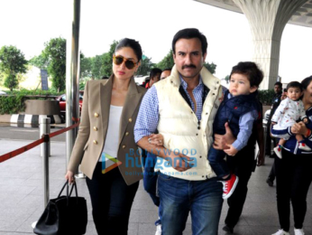 Kareena Kapoor Khan, Saif Ali Khan and Taimur spotted going to Delhi