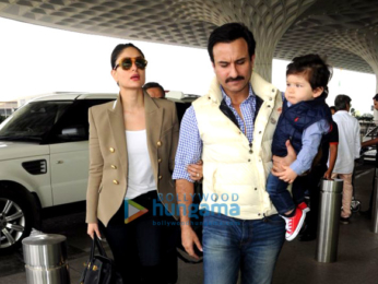 Kareena Kapoor Khan, Saif Ali Khan and Taimur spotted going to Delhi