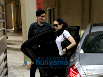 Kareena Kapoor Khan and Karisma Kapoor snapped at Manish Malhotra’s relative's residence