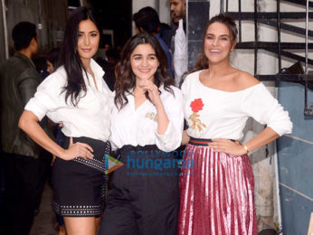 Katrina Kaif and Alia Bhatt snapped on sets of Neha Dhupia's show