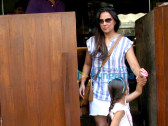 Lara Dutta dines with family at Indigo Delicatessen in Bandra
