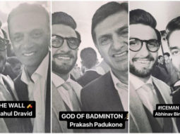 Ranveer Singh strikes a pose with Deepika Padukone’s dad Prakash Padukone; meets Abhinav Bindra, Rahul Dravid and others!