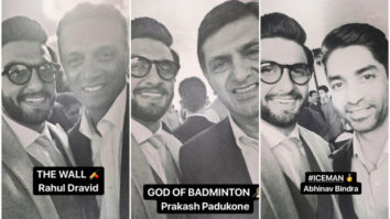 Ranveer Singh strikes a pose with Deepika Padukone’s dad Prakash Padukone; meets Abhinav Bindra, Rahul Dravid and others!