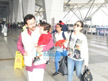 Saif Ali Khan and Kareena Kapoor Khan snapped at the airport