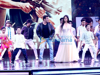 Salman Khan and Katrina Kaif on the sets of 'Super Dancer Chapter 2'