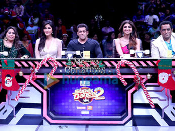Salman Khan and Katrina Kaif on the sets of 'Super Dancer Chapter 2'