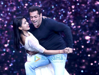 Salman Khan and Katrina Kaif on the sets of 'Super Dancer Chapter 2'