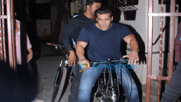 Salman Khan spotted on his Being Human cycle