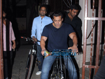 Salman Khan spotted on his Being Human cycle