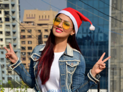 Sana Khan snapped during a special photoshoot for Christmas