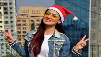 Sana Khan snapped during a special photoshoot for Christmas