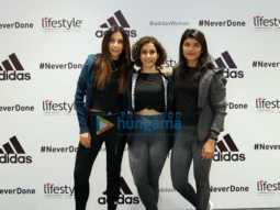 Sanya Malhotra promotes Adidas in Gurgaon