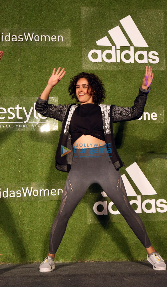 sanya malhotra in gurgaon for adidas 3