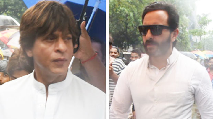 Shah Rukh Khan & Saif Ali Khan At Veteran actor Shashi Kapoor’s funeral