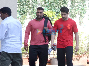 Shahid Kapoor and Sooraj Pancholi snapped at the gym