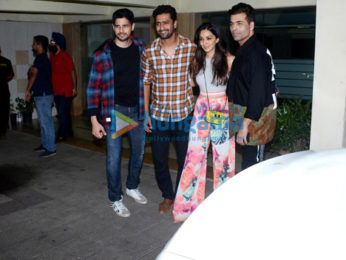 Sidharth Malhotra, Karan Johar, Kiara Advani and Neha Dhupia spotted at Bandra