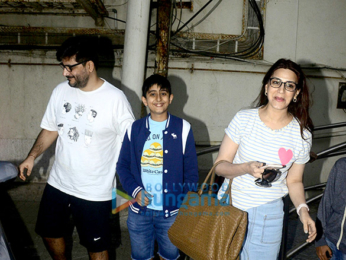 Sonali Bendre snapped with family at Juhu PVR