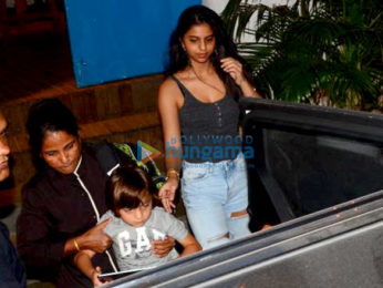 Suhana Khan, Abram Khan and Ananya Panday at Olive in Bandra