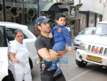 Tusshar Kapoor snapped with his son