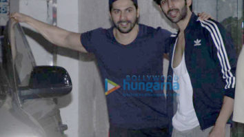 Varun Dhawan and Kartik Aaryan snapped at the gym