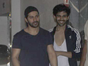 Varun Dhawan and Kartik Aaryan snapped at the gym