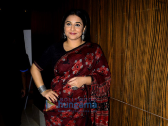 Vidya Balan and Bhumi Pednekar snapped on sets of Rajeev Masand's show