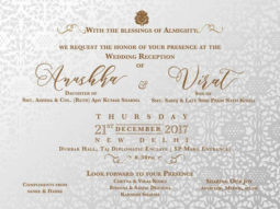WOW! Check out Virat Kohli-Anushka Sharma’s royal wedding reception card