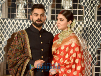 Virat Kohli and Anushka Sharma snapped at their Delhi wedding reception
