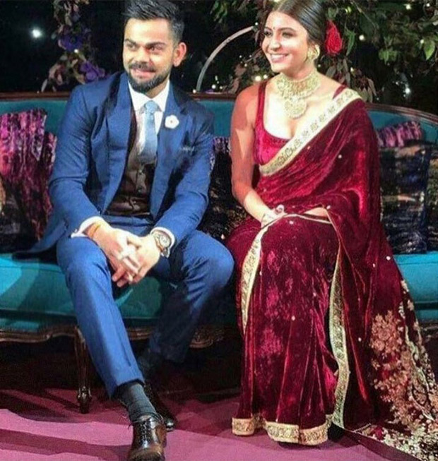 WATCH Virat Kohli gives a sweet kiss to Anushka Sharma after their engagement ceremony (1)