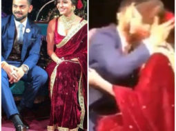 WATCH: Virat Kohli gives a sweet kiss to Anushka Sharma after their engagement ceremony