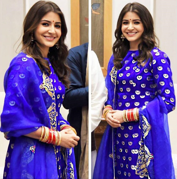 Wowza! Anushka Sharma, the down-right gorgeous December bride glows in a resplendent electric blue ensemble! (3)