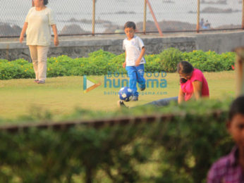 Aamir Khan's son Azad Rao spotted playing football