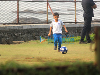Aamir Khan's son Azad Rao spotted playing football