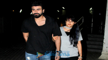 Aarya Babbar snapped with his wife at PVR in Juhu