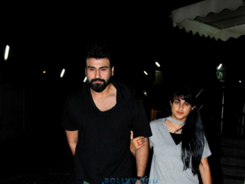 Aarya Babbar snapped with his wife at Juhu PVR