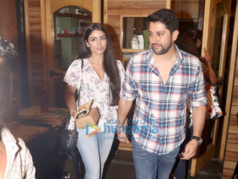 Aftab Shivdasani and his wife snapped at the Farmers' Cafe
